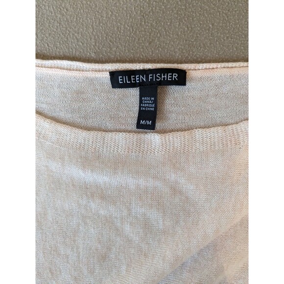 Eileen Fisher Womens Knit Top Size M Peach Light Orange Thin Lightweight Hi Lo - Picture 8 of 11